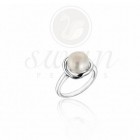 Дамски сребърен пръстен с естествена перла Fragrance Swan