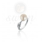 Дамски сребърен пръстен с естествена перла Vision Swan